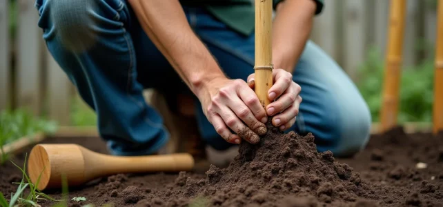 Astuces et techniques efficaces pour une fixation durable des bambous au sol